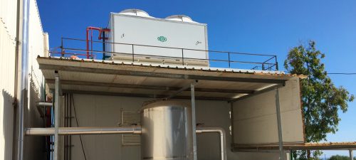 Condensadores Evaporativos para reducir el consumo energético en Creta Farm