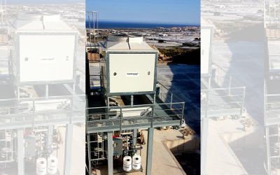 Cooling tower on skid for Kimitec