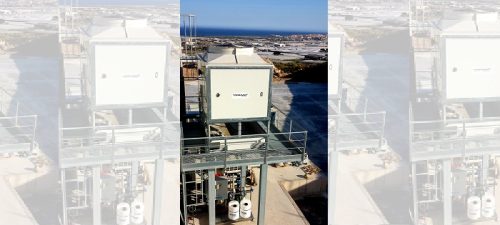 Cooling tower on skid for Kimitec