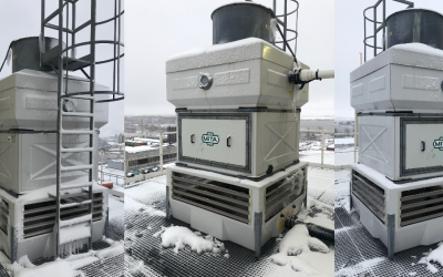 Fiberglass cooling towers in corrosive environments