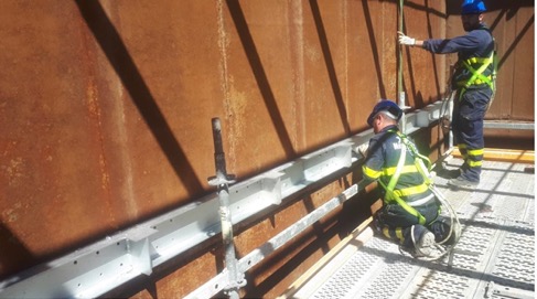 renovación torre de refrigeración - Vigas de soporte