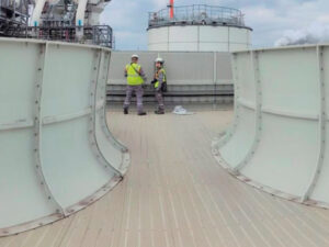 Torre de refrigeración en un proyecto de carbono