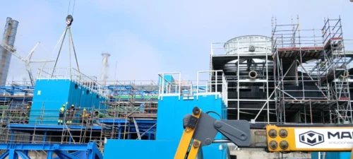Instalación de torres de refrigeración para un complejo metalúrgico en Huelva